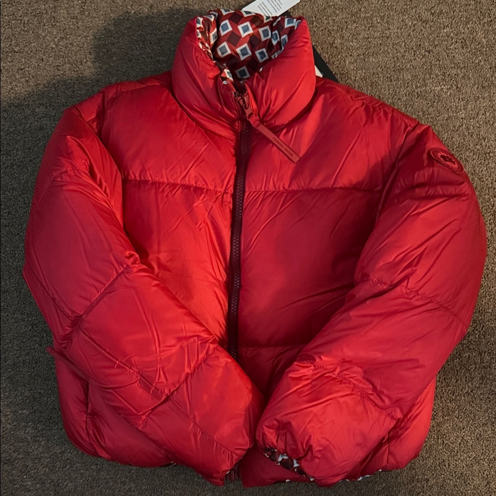 Canada Goose Red Puffer Reversible Jacket